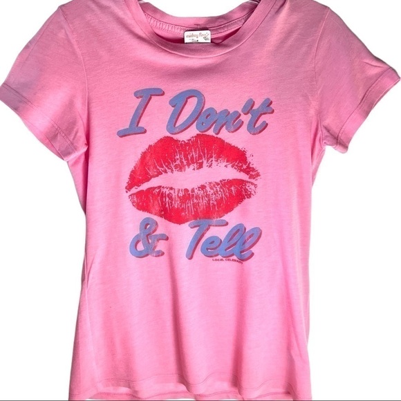 LOCAL Celebrity T-shirts Pink Yellow Green with graphic Size Medium NWT - Picture 2 of 7